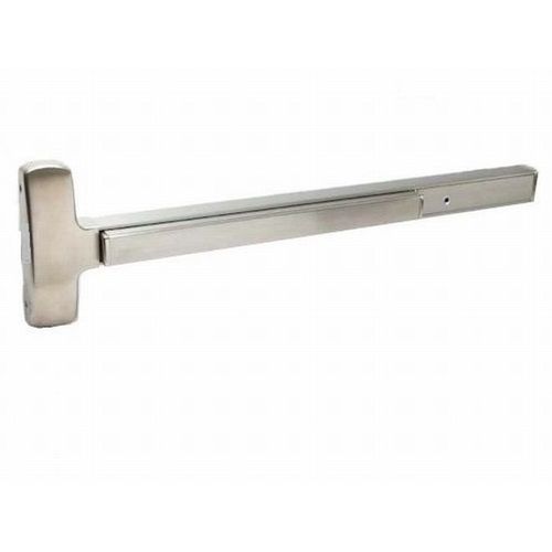 3' Concealed Vertical Rod Exit Device with Cylinder Dogging Satin Chrome Finish