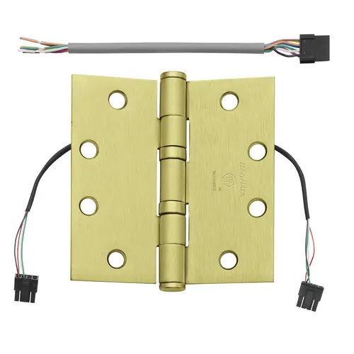 Electrified Hinge Satin Brass