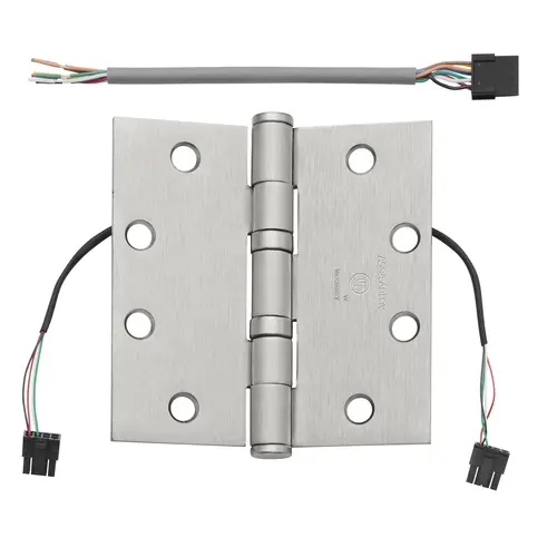 Electrified Hinge Satin Stainless Steel