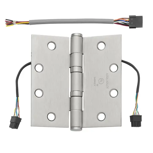 Electrified Hinge Satin Stainless Steel