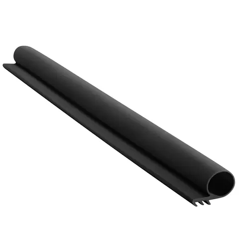 Pemko PK52BL20 20' Kerf-In Weatherstrip with Bulb Seal Black Finish