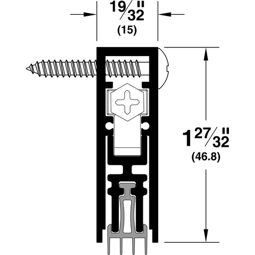 Pemko STC4131DPK48 STC4131 Automatic Door Bottom Dark Bronze Anodized
