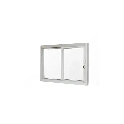 Quikserv SC-4844-9190-CR 47-1/2" x 43-1/2" Self-Closing Side Sliding Transaction Window With Standard Frame Right Hand Slide Clear Anodized