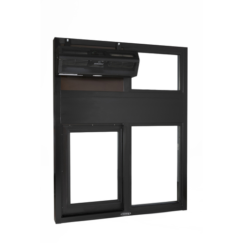 Automatic Drive-Thru Slider Window Heated/Air Curtain With Pre-Wired Panel Left Hand Slide Dark Bronze