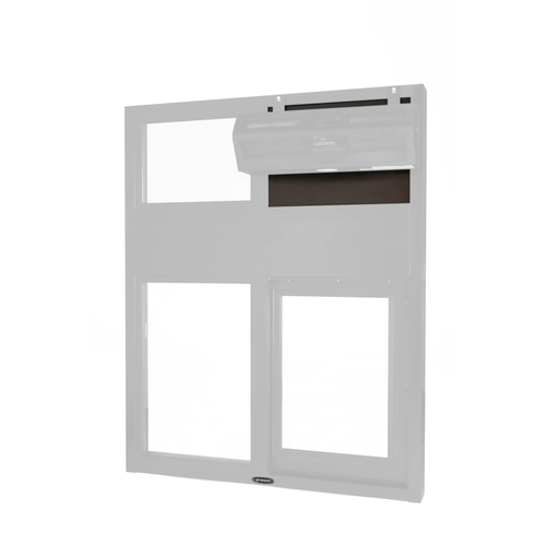 Quikserv SST-9633-CR Automatic Drive-Thru Slider Window Heated Right Hand Slide Clear Anodized Aluminum