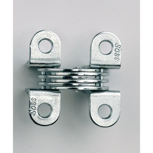 1/2" x 1-33/64" Medium Duty Invisible Hinge for Metal Doors Satin Chrome Finish Pair