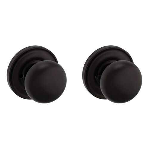 Preconfigured 5000 Knob with 5148 Rose Privacy Lock with 2-3/8" Backset and Full Lip Strike Oil Rubbed Bronze Finish