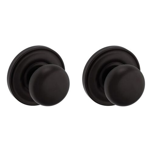 Preconfigured 5030 Knob with 5048 Rose Passage Lock with 2-3/8" Backset and Full Lip Strike Oil Rubbed Bronze Finish