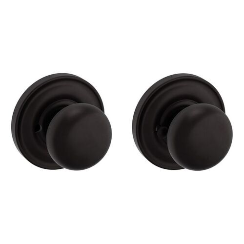 Preconfigured 5030 Knob with 5148 Rose Privacy Lock with 2-3/8" Backset and Full Lip Strike Oil Rubbed Bronze Finish