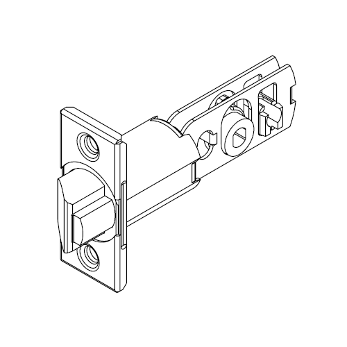 2-3/8" Square Deadlatch Bright Brass Finish