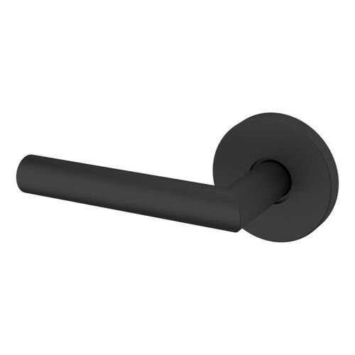 Preconfigured 5173 Lever with 5046 Rose Left Hand Half Dummy Lock Satin Black Finish