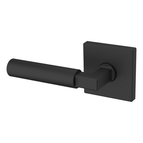 Preconfigured L029 Lever with R017 Rose Left Hand Half Dummy Lock Satin Black Finish