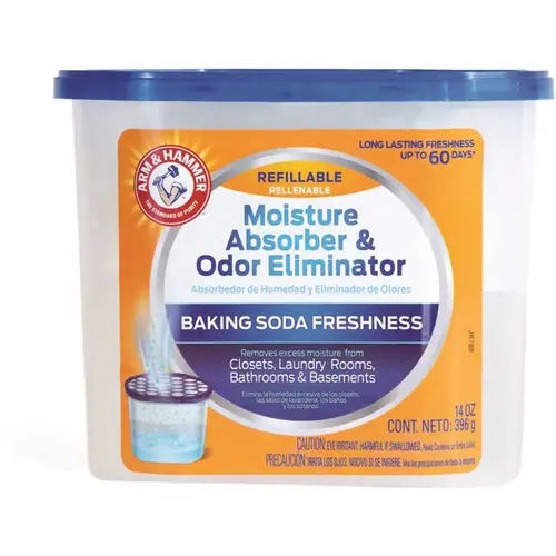 14 oz. Refillable Moisture Absorber and Odor Eliminator, Unscented Orange