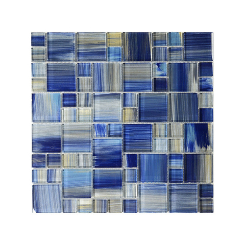 Artistry in Mosaics GW8M2348B10-XCP11 Watercolors  Mixed Size Blue Blend ANM-37-2348 - 11SQF per case