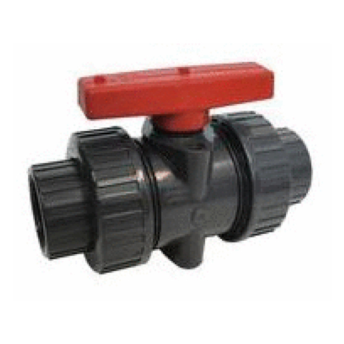 American Granby Co ITUV75SE Sch80 Ball Valve .75" Pvc T-union Gray