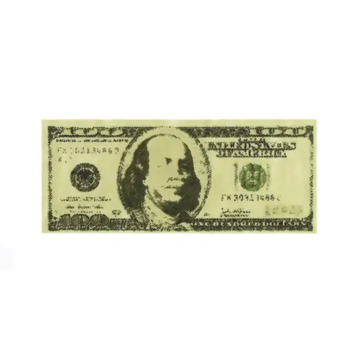 $100 Dollar Bill 6"x3"