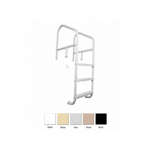 Saftron CBL12-336-3S-B 36" X 67" Beige 3-step Cross-braced Pool Ladder With 12" Extension