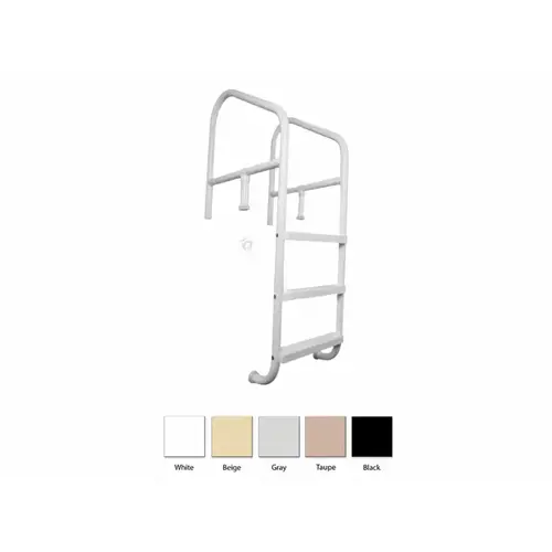 36" X 67" Beige 3-step Cross-braced Pool Ladder With 12" Extension