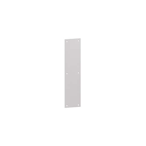 Hager 052482 30S Square Corner Beveled Push Plate 4" x 16" in Stainless Steel Metal, Satin Stainless Steel