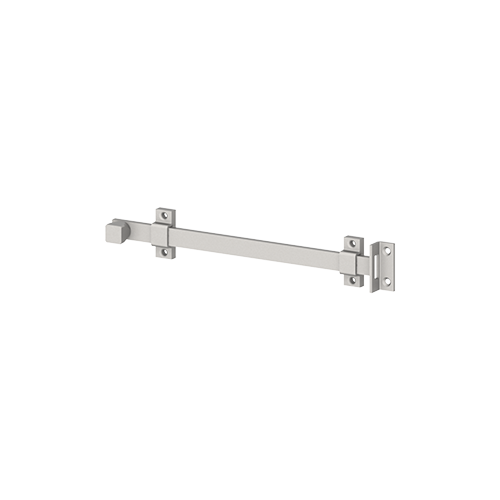 276D 12" Surface Bolt, Bright Brass Finish