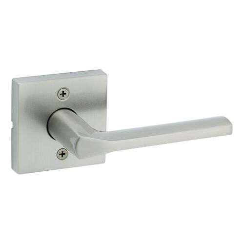 Lisbon Lever with Square Rose Half Dummy Door Lock Satin Nickel Finish