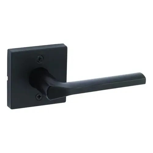 Lisbon Lever with Square Rose Half Dummy Door Lock Iron Black Finish