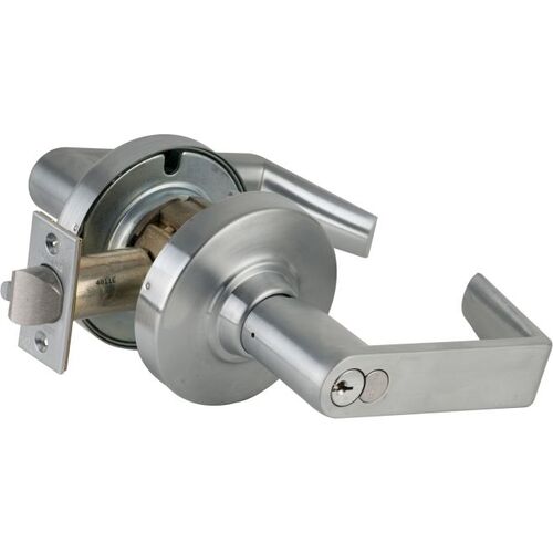 ND Series Entry Large Format C Keyway Rhodes Lockset with 13-247 Latch 10-025 Strike Satin Chrome Finish