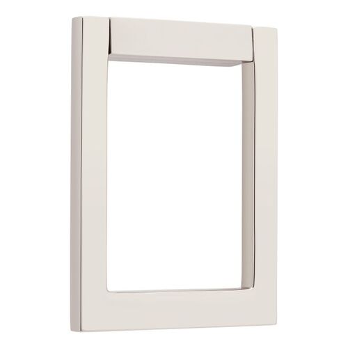 Contemporary Square Door Knocker Lifetime Bright Nickel Finish