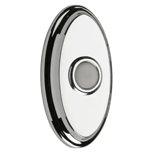 Oval Bell Button Bright Chrome Finish