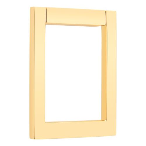 Contemporary Square Door Knocker Unlacquered Brass Finish