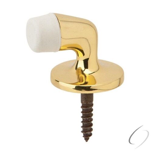 Solid Brass Floor Door Stop Bright Brass Finish