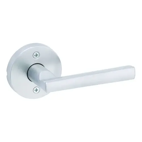 Montreal Lever with Round Rose Half Dummy Door Lock Satin Chrome Finish