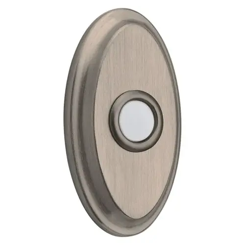 Oval Bell Button Lifetime Satin Nickel Finish