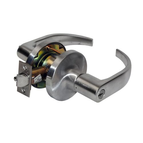 T Series Classroom Quantum Lever Lock with C Keyway 23981145 Latch 5164 Strike Satin Chrome Finish