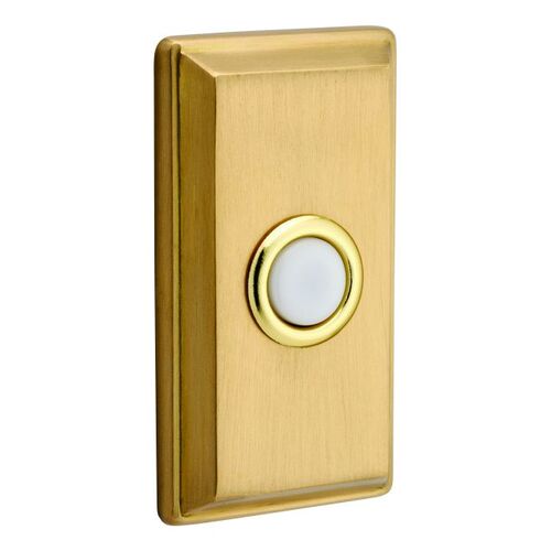 Rectangular Bell Button Vintage Brass Finish