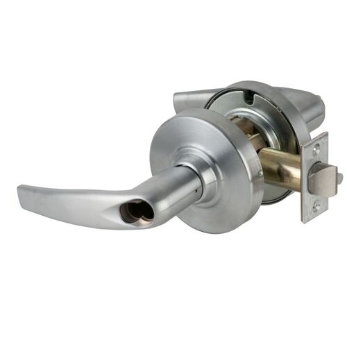 ND Series Entry Small Format Less Core Athens with 13-247 Latch 10-025 Strike Satin Chrome Finish