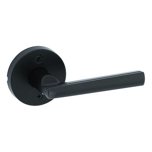 Montreal Lever with Round Rose Half Dummy Door Lock Iron Black Finish