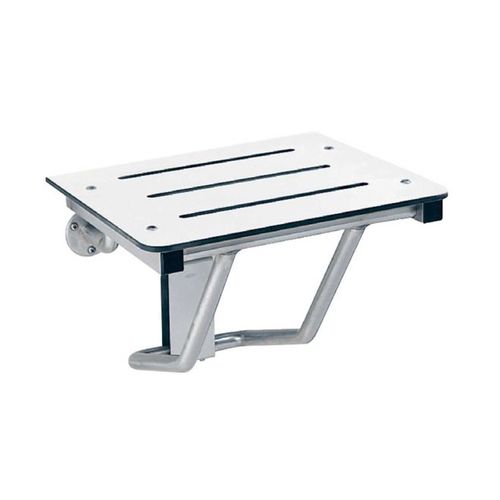 Compact Folding Shower Seat Satin Stainless Steel Finish