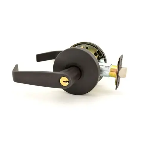 W Series Office Dane Lever Lock C Keyway with 30197 Latch 30148 Strike Oil Rubbed Bronze Finish