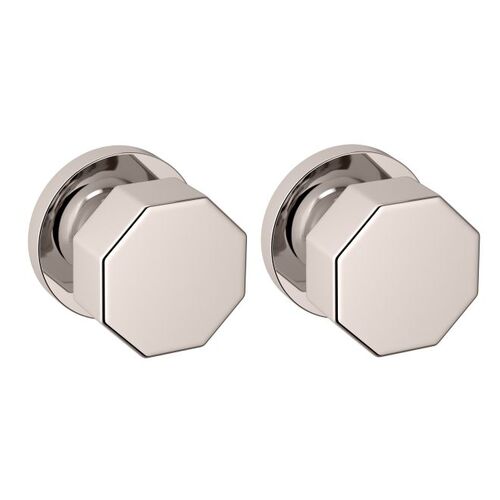 Preconfigured 5073 Knob with 5046 Rose Passage Lock with 2-3/8" Backset and Full Lip Strike Lifetime Bright Nickel Finish