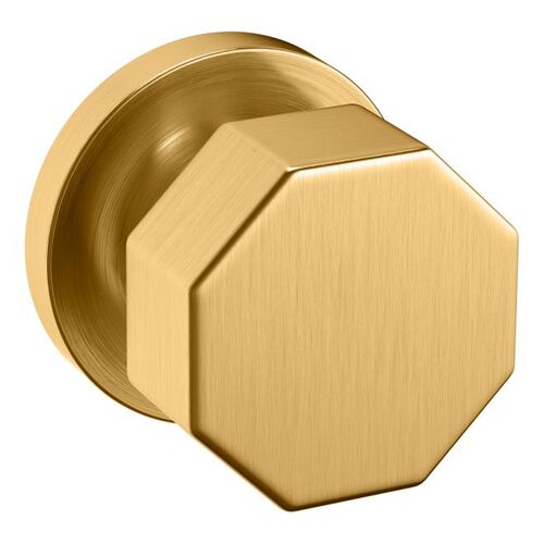 Preconfigured 5073 Knob with 5046 Rose Half Dummy Lock Lifetime Satin Brass Finish