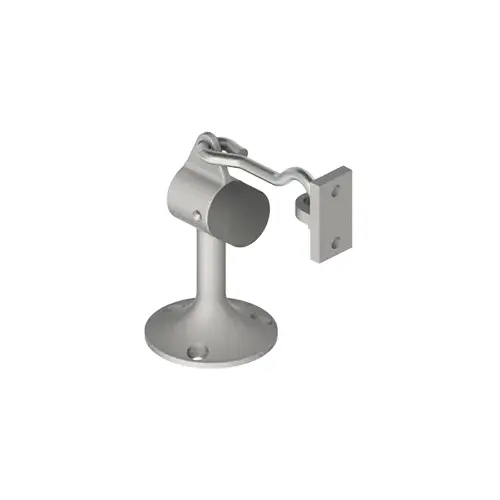 268S Floor Stop and Hook Holder with Screw Holes, Bright Chrome Finish