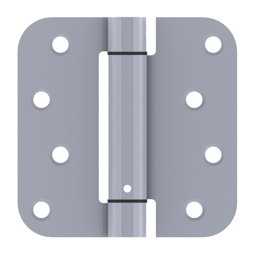 1762 4" x 4" Stainless Steel 5/8" Radius Corner Full Mortise Residential Spring Hinge, Satin Stainless Steel Finish
