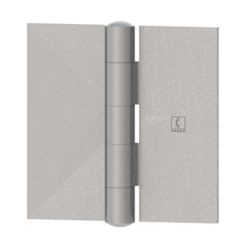 1850 4" x 4" Square Corner Full Surface Heavy Weight Plain Bearing Hinge with No Holes, Plain Steel Finish