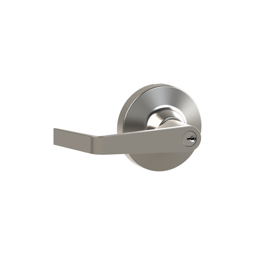 47KE Keyed Entry Outside Exit Device Trim with Archer Lever Satin Stainless Steel Finish