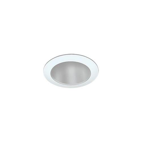 Deltana DE449939 Recessed Light, 4" Shower Trim w/ White Glass