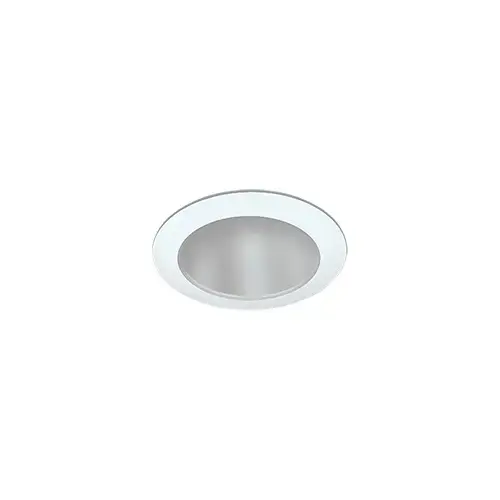 Recessed Light, 4" Shower Trim w/ White Glass