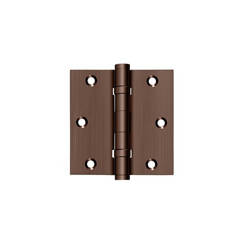 3-1/2"x3-1/2" Square Hinge, Ball Bearing, Solid Brass