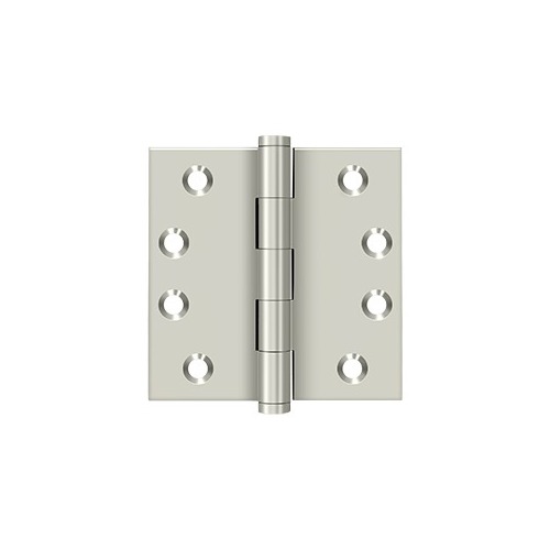 4"x4" Square Hinge, Solid Brass