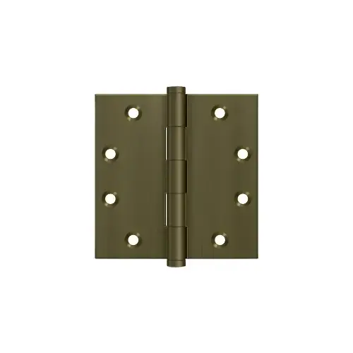 4-1/2"x4-1/2" Square Hinge, Solid Brass